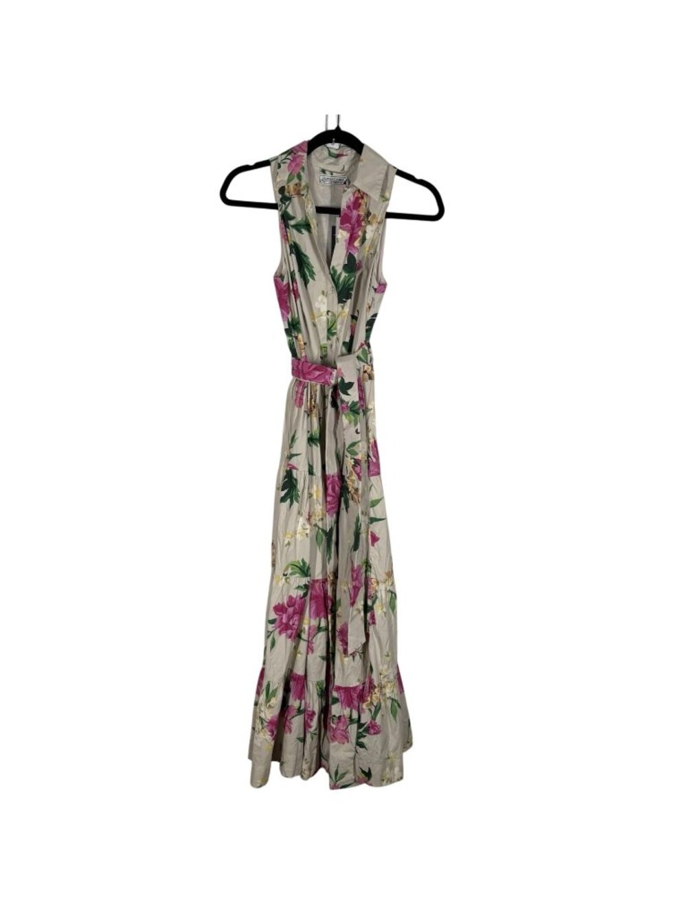 Vineyard Vines Women 2 Floral Sleeveless Kentucky Derby Tiered Maxi Dress NWT
